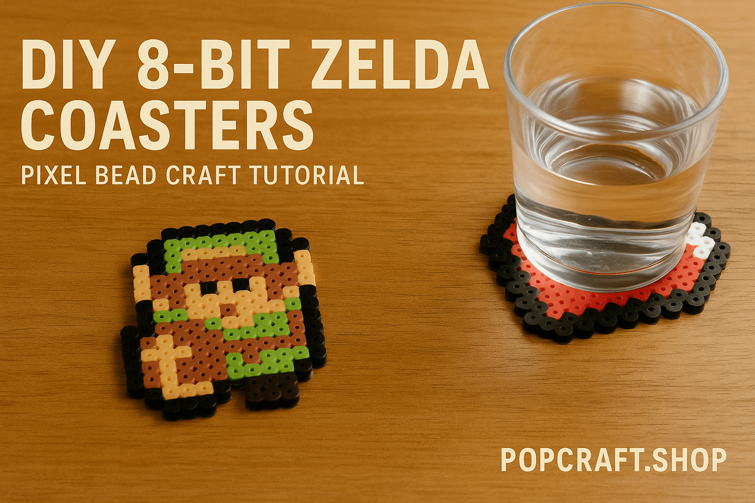 8-Bit Zelda Pixel Bead Coasters