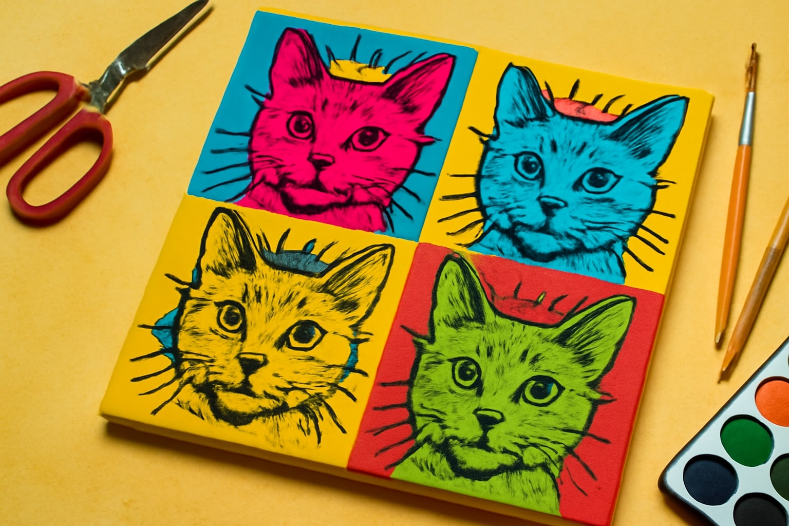 DIY Pop Art Pet Portrait