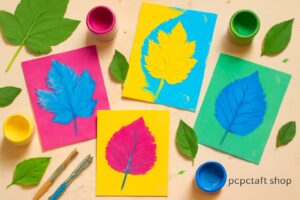 Flat lay of leaves