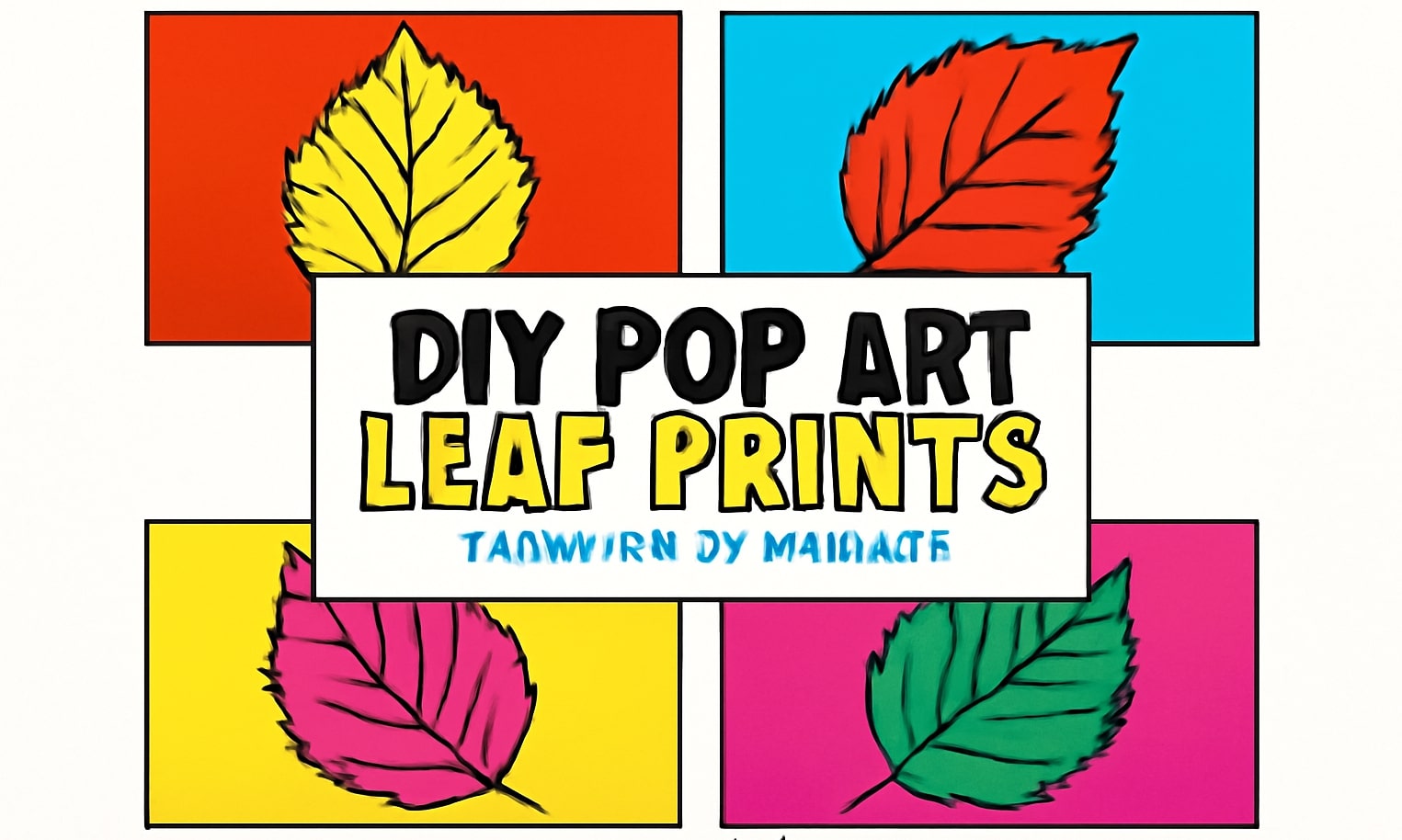 pop art leaf prints
