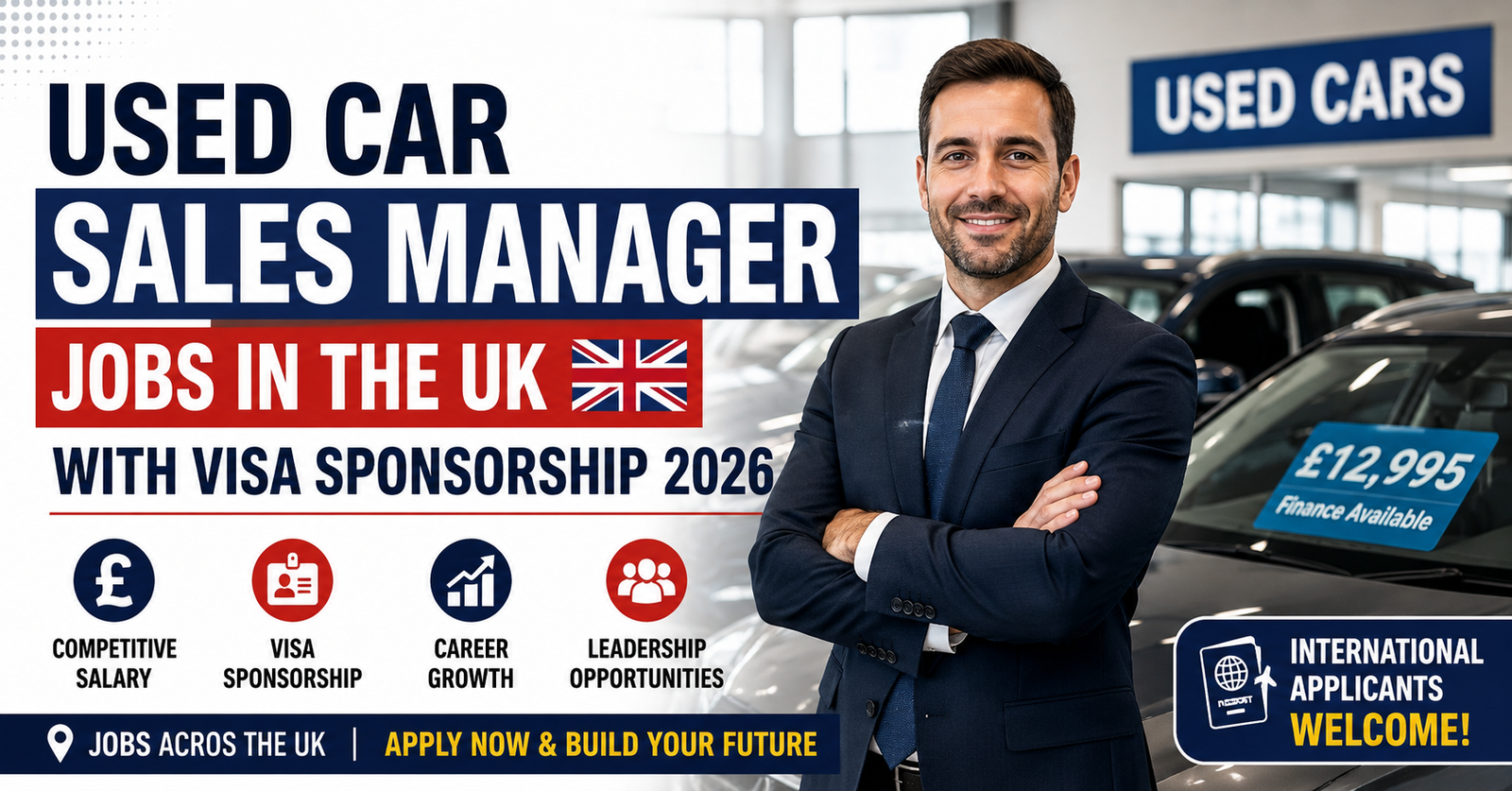 Used Car Sales Manager Jobs in the UK with Visa Sponsorship