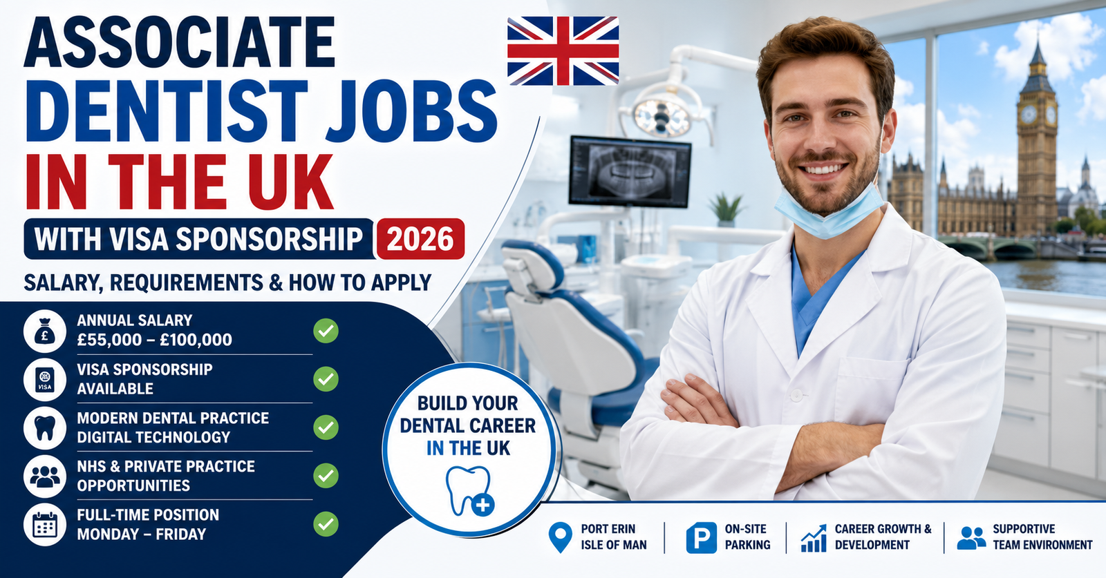 Associate Dentist Jobs in the UK With Visa Sponsorship