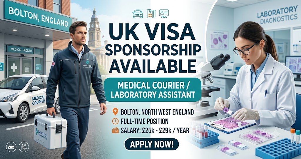 Medical Courier Jobs in UK with Visa Sponsorship